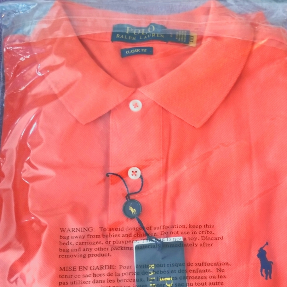 POLO Ralph Lauren Men's Classic Fit Polo Shirt. LG